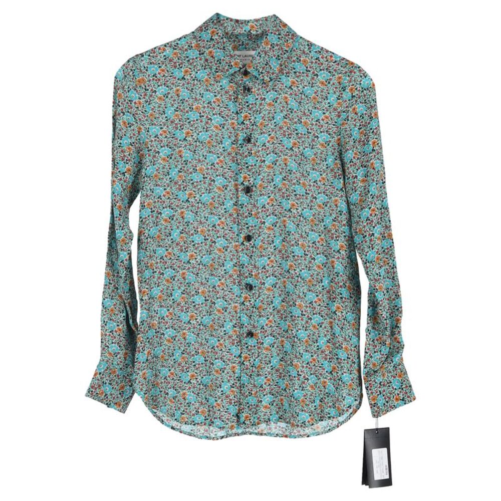 Saint Laurent Button-Up Shirt in Floral Print Viscose